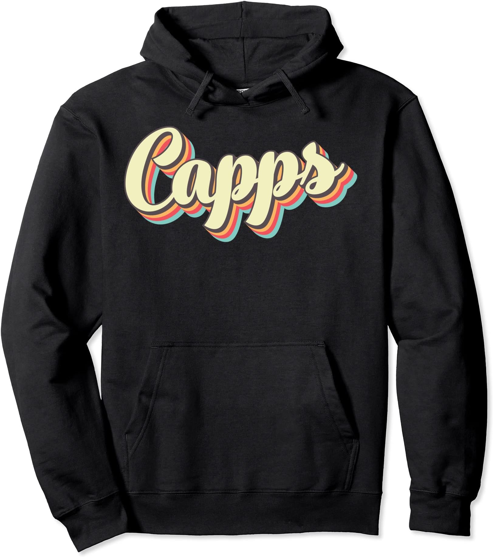 Capps TShirt Retro Art Baseball Font Vintage Pullover Hoodie
