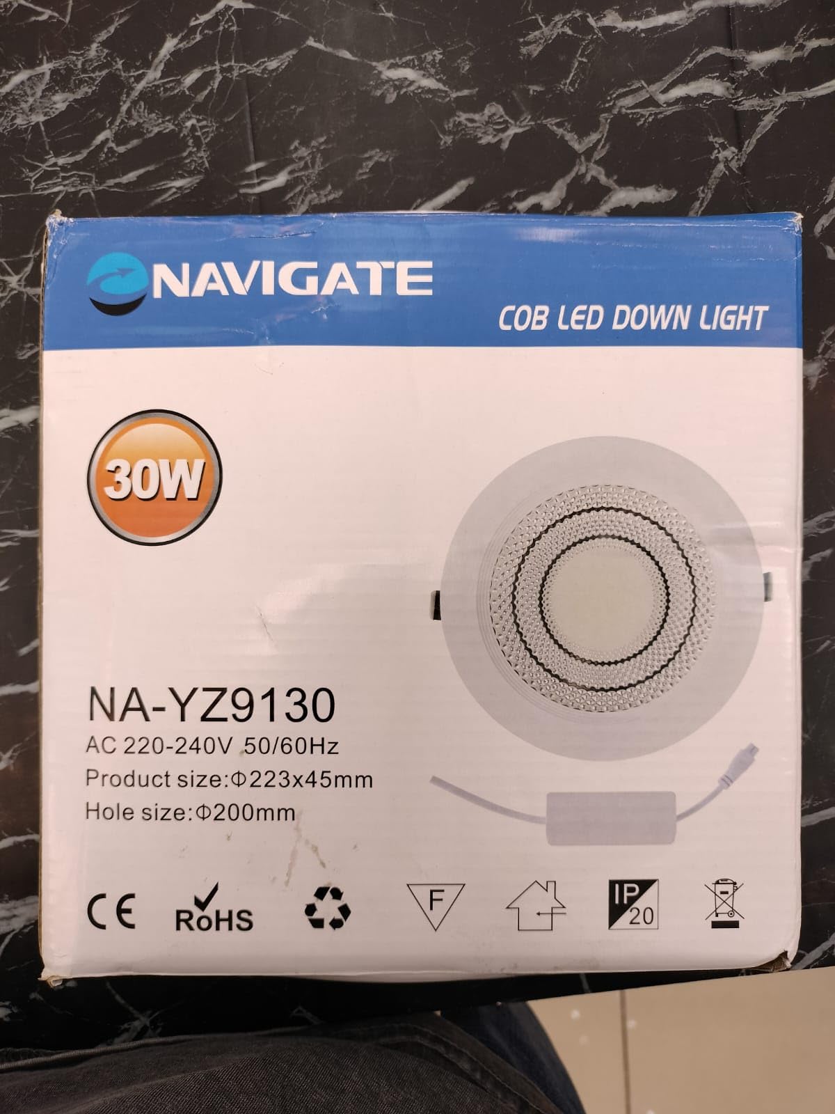 NAVIGATE LED Ceiling COB Down Light 7inch 7030 30W White 6500K/Warm White 3000K (Warm White 3000K)