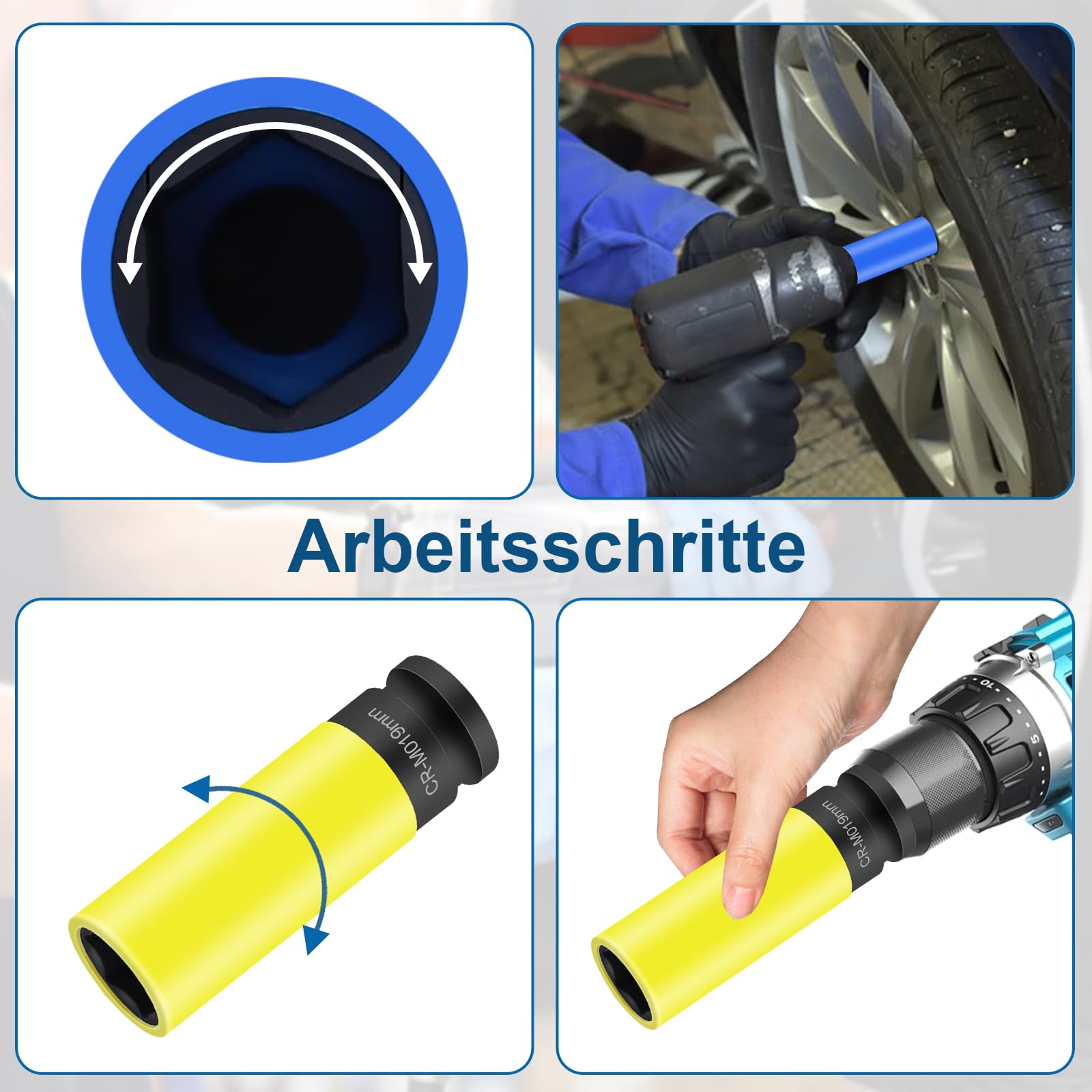 TOKSEO 2er-Set 17er Schlagschrauber-Schutznüsse Für Alufelgen – Perfekt Für Radwechsel