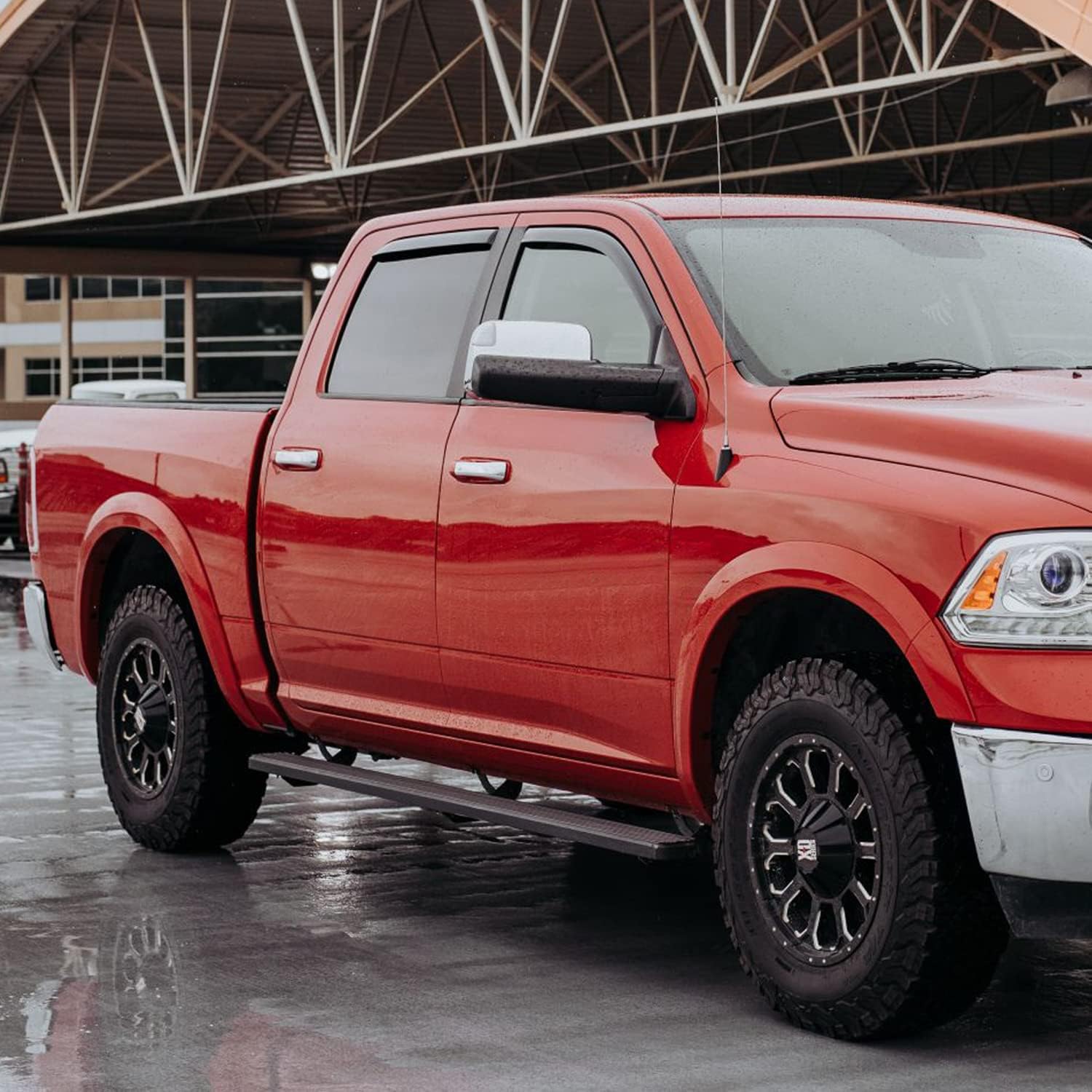 Voron Glass in-Channel Extra Durable Rain Guards for Trucks Dodge RAM 2500 3500 2019-2023 Crew Cab, Window Deflectors, Vent Window Visors, 4 Pieces - 220010v