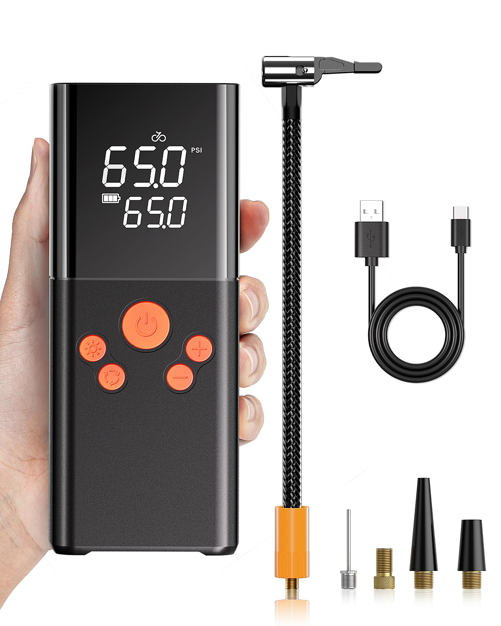 Xeerun Elektrische Luftpumpe Mit Akku - Bis 150 PSI Für Fahrrad, Auto & Luftmatratze