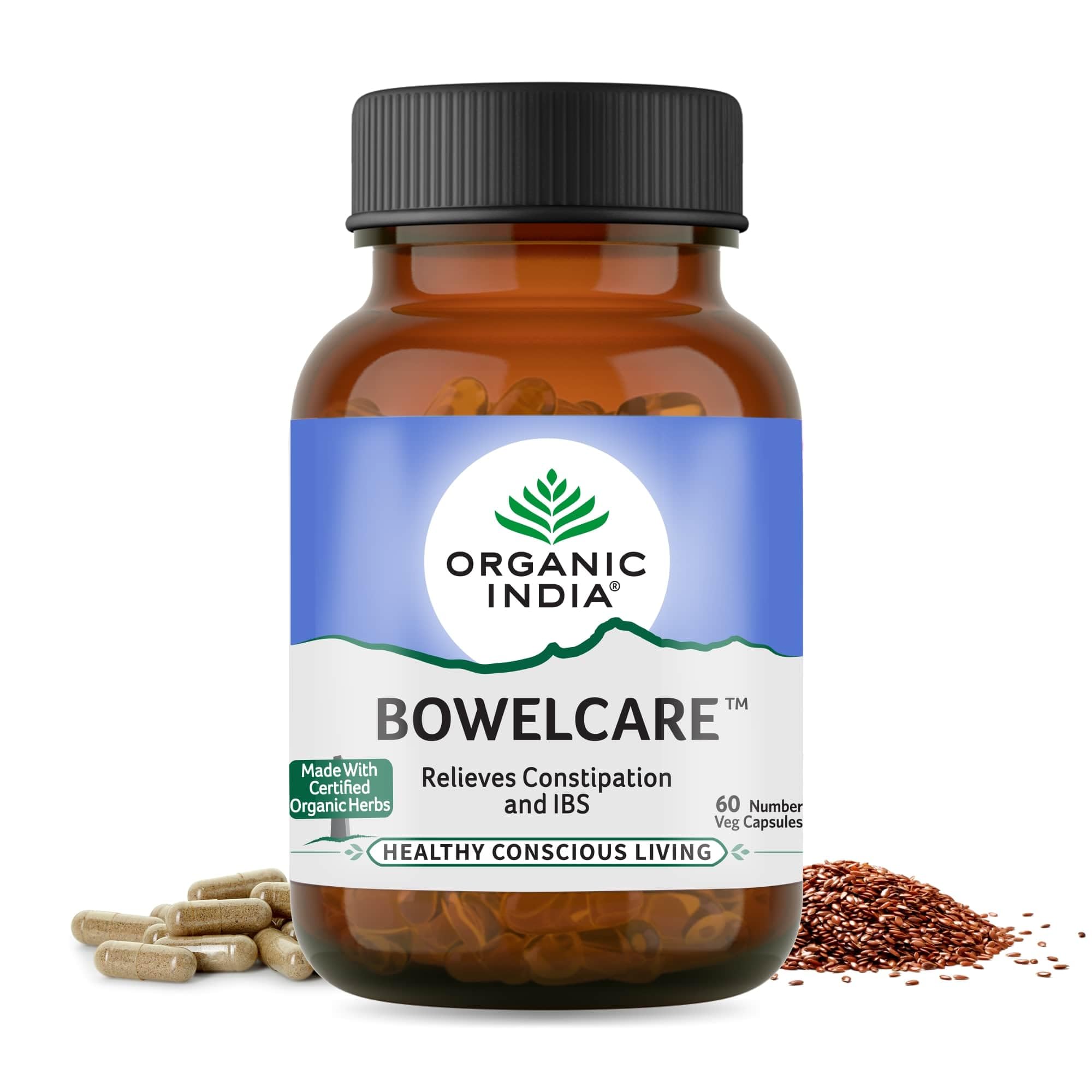 Organic India Bowelcare - 60 Capsules Bottle