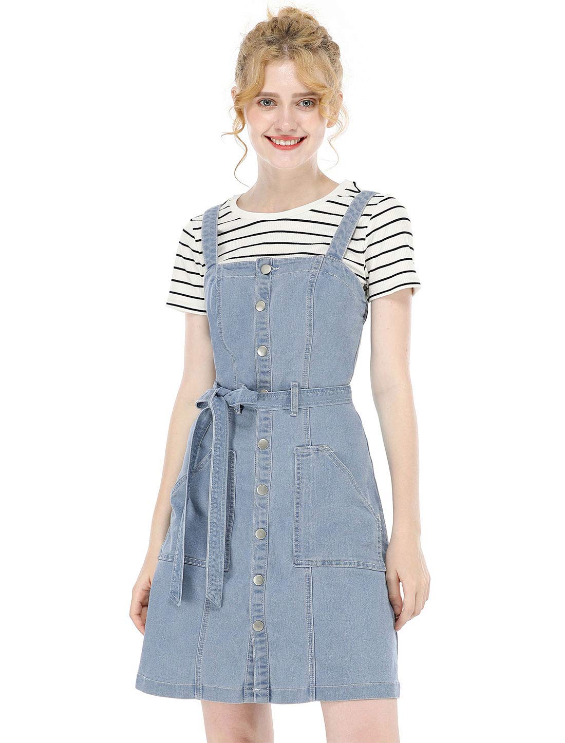 Allegra K Denim Dress Alinear Mujer