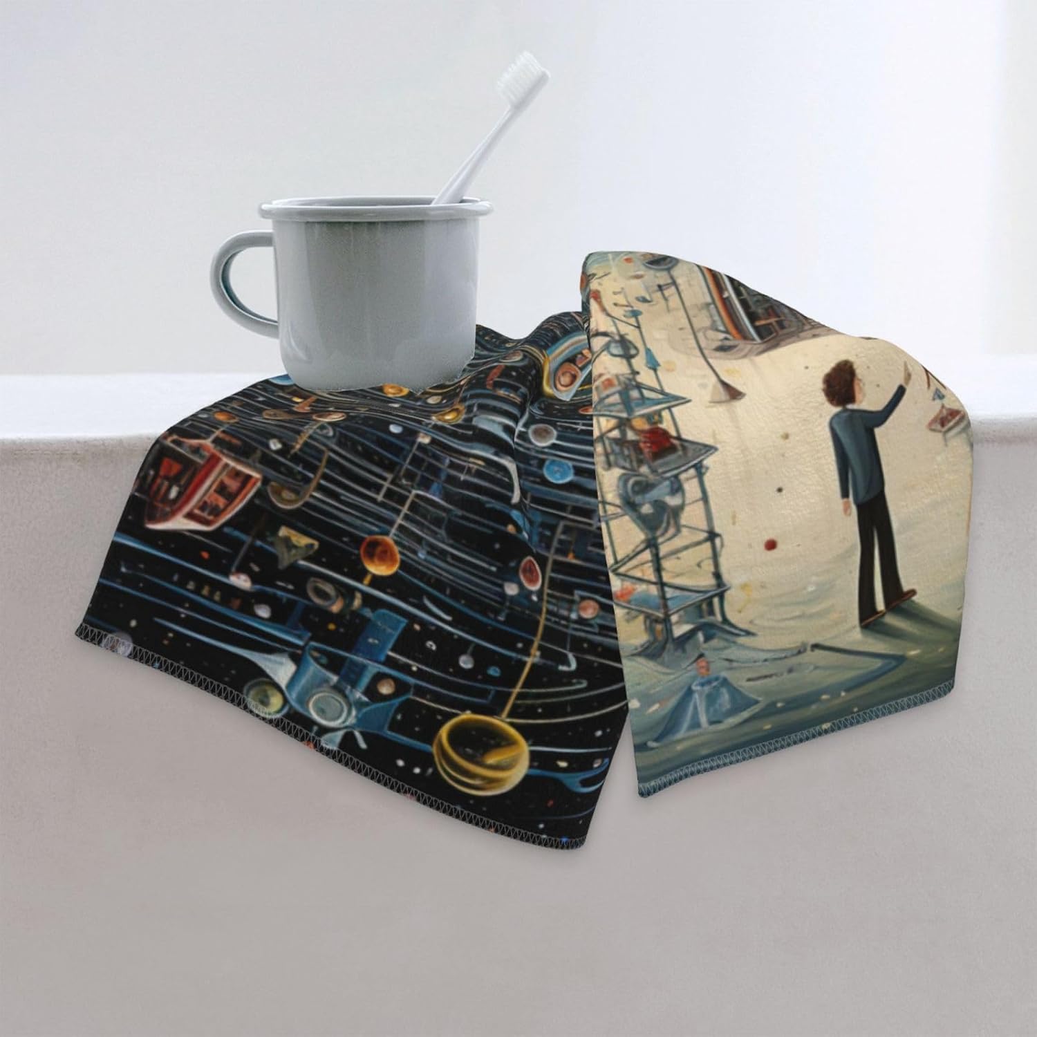 Physics Print Print Hand Towels for Kitchen, Decorative Bathroom Towels Decor Farmhouse Cute for Men Women Gifts