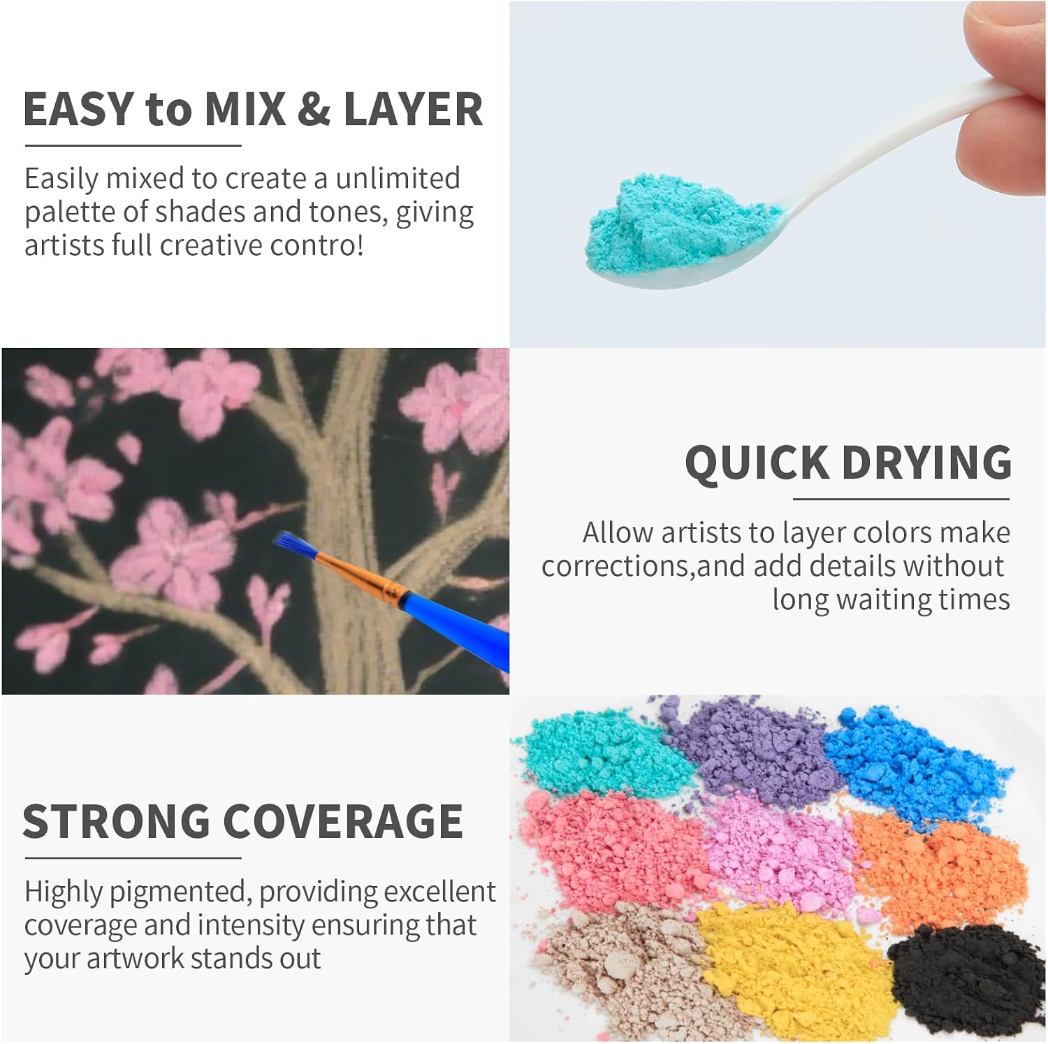 Washable ChWashable Chalk Paint Kit - 10 Colors Non-Toxic Powder​​ Outdoor Art Play for Kidsalk Paint Kit - 10 Colors Non-Toxic Powder​​ Outdoor Art Play for Kids.