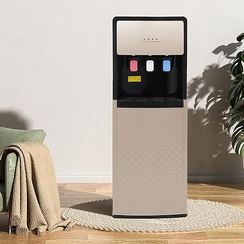 Miniatura 2 de Dispensador de enfriador de agua 3 en 1, dispensador de agua de pie de carga inferior para botellas de 5 galones, dispensador de agua fría y champán