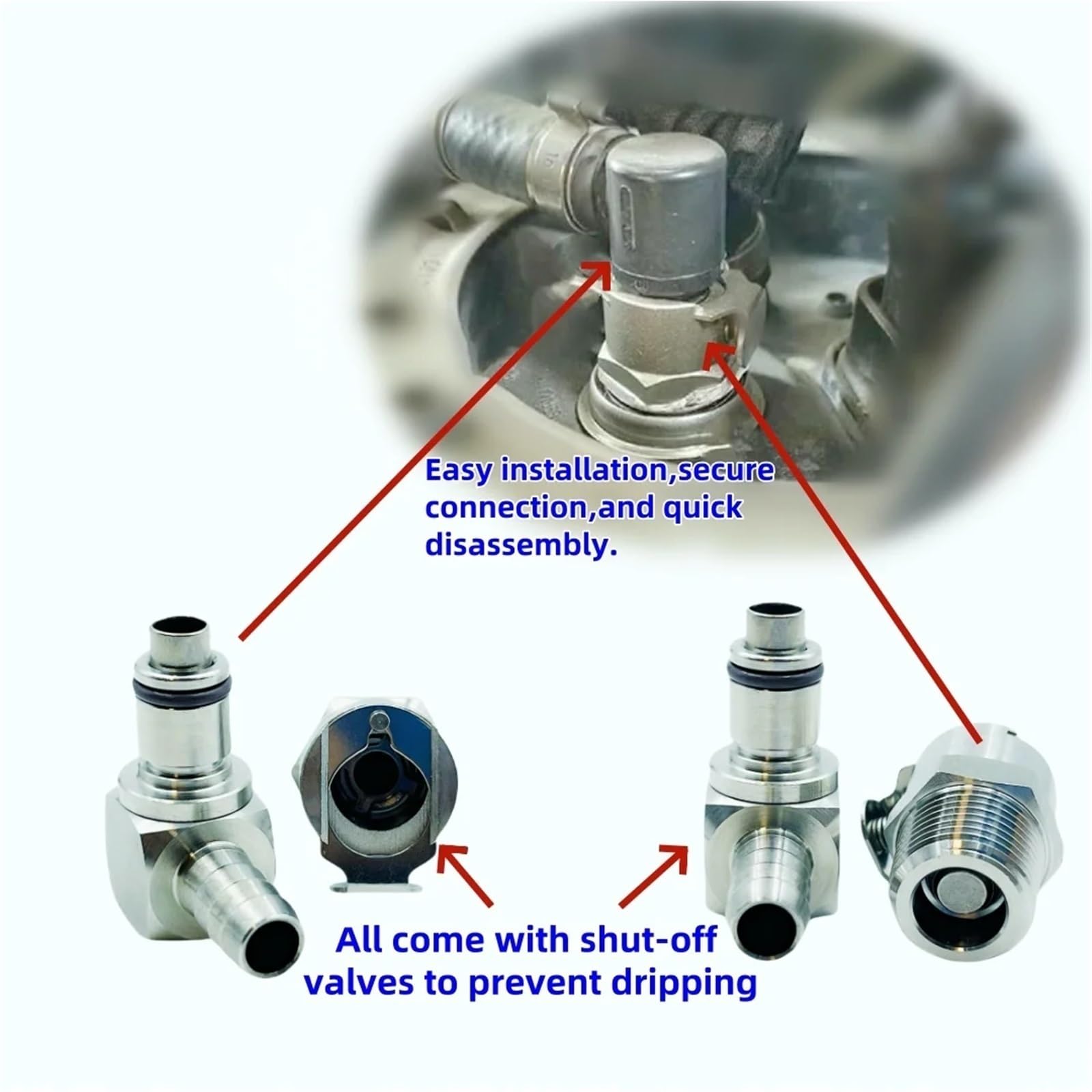 Kit desconexión y liberación la línea combustible y gasolina del tanque de gasolina, compatible con BMW R1200GS ADV R1200RT S1000RR K1200R K1300R Carburador para motor(HY-GM 3piece)