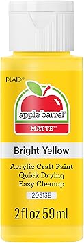 Apple Barrel Acrylic Paint in Assorted Colors 2 oz, 20513, Bright Yellow