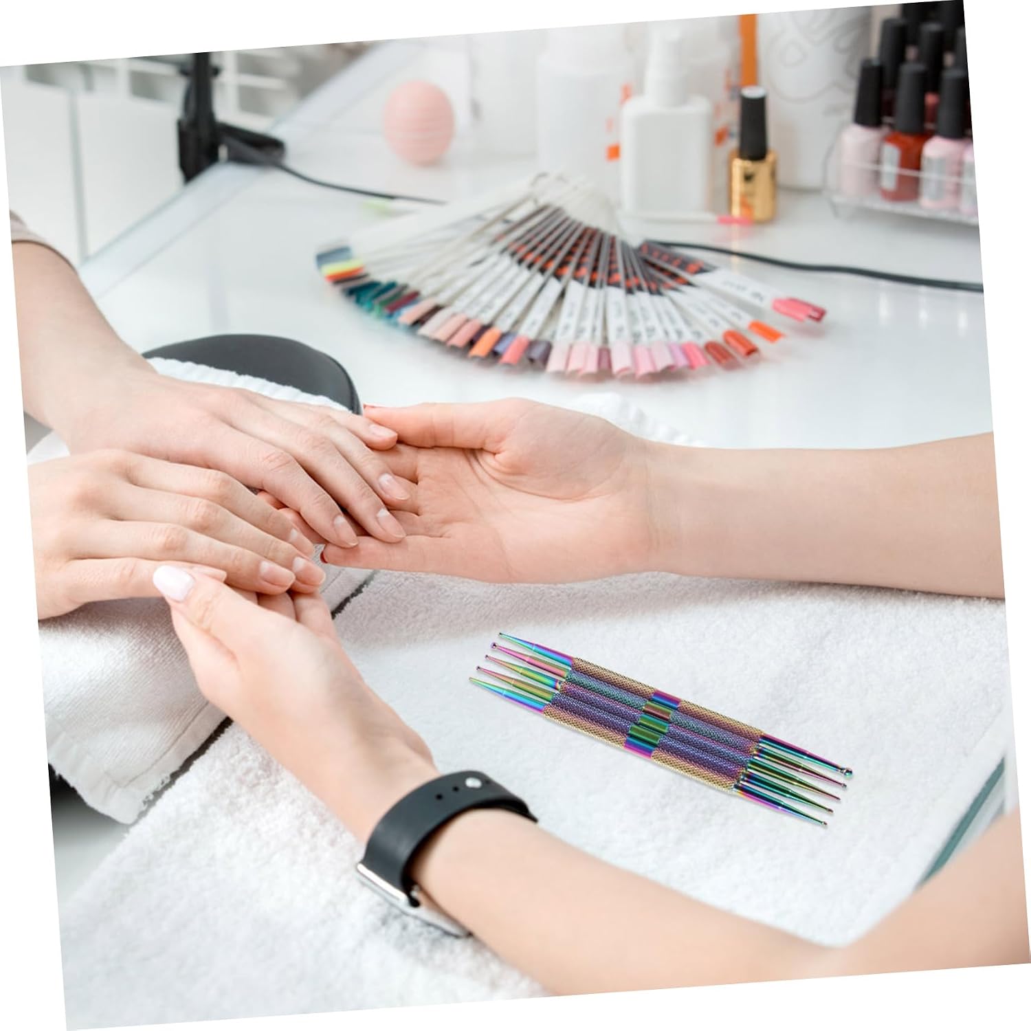 Mikinona 5pcs Dual-end Dotting Tools for Nail Art Versatile Embossing Pens for Home Salon Use for Decoration Pattern Tracing Manicure Projects