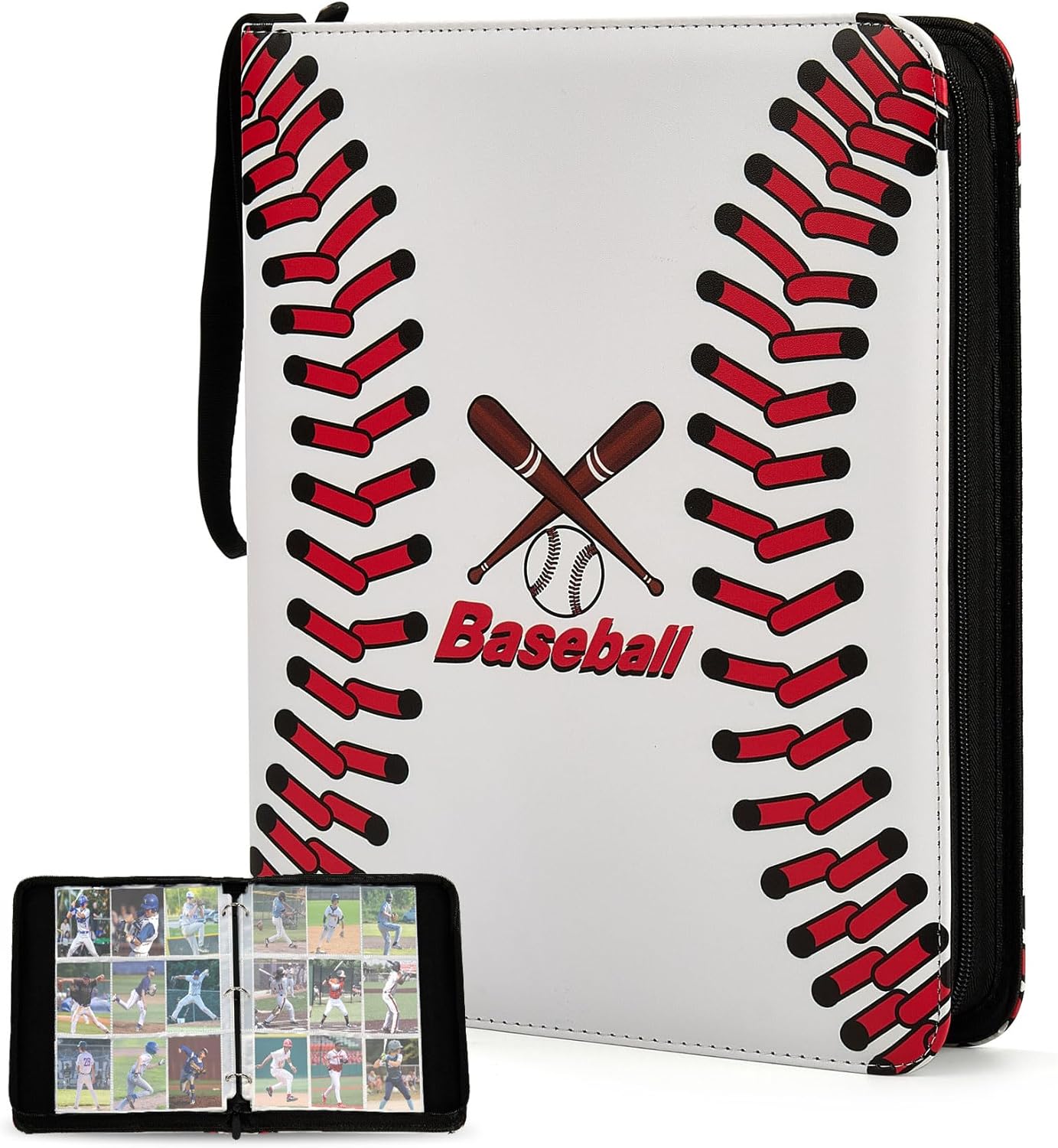 900 Pocket Baseball Card Binder – Card Holder Album with Sleeves for Sports, MTG, TCG, Topps & Game Cards – Portable Gift Case for Boys, Girls & Collectors, Trading Card Display Storage Organizer