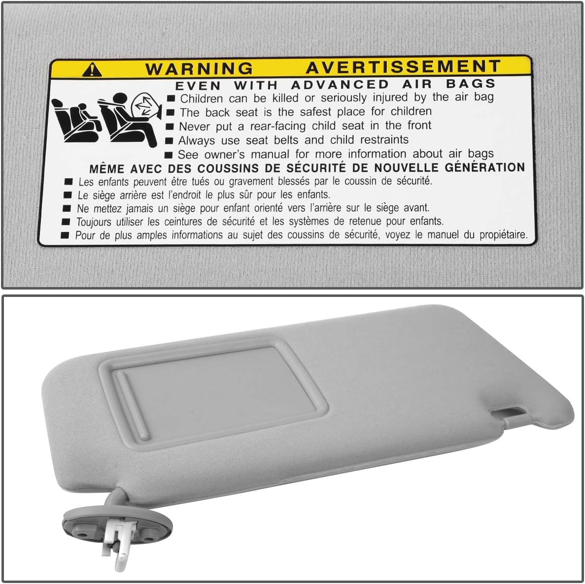 Auto Dynasty OE Style Window Shade Visor Sun Visor Sunshade Compatible with 2009-2016 Toyota Venza, Driver and Passenger Side, Grey