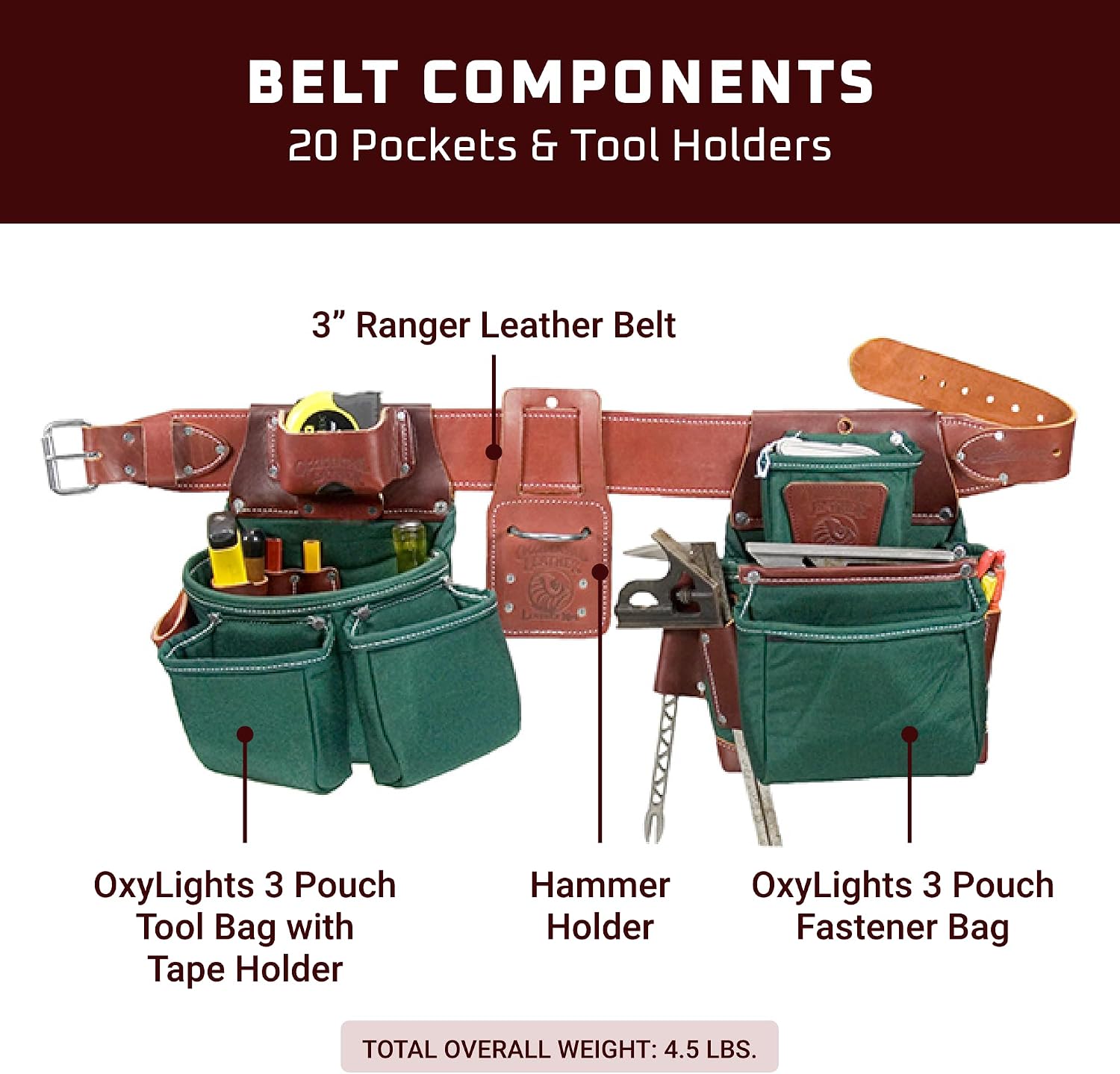Occidental Leather OxyLights Framer - Utility Holster Pouch Package with Double Outer Bag - Made in USA