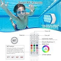 Vista 6 de Luces para piscina, luces LED sumergibles recargables con control remoto, luces subacuáticas impermeables recargables IP68, luces para piscina que
