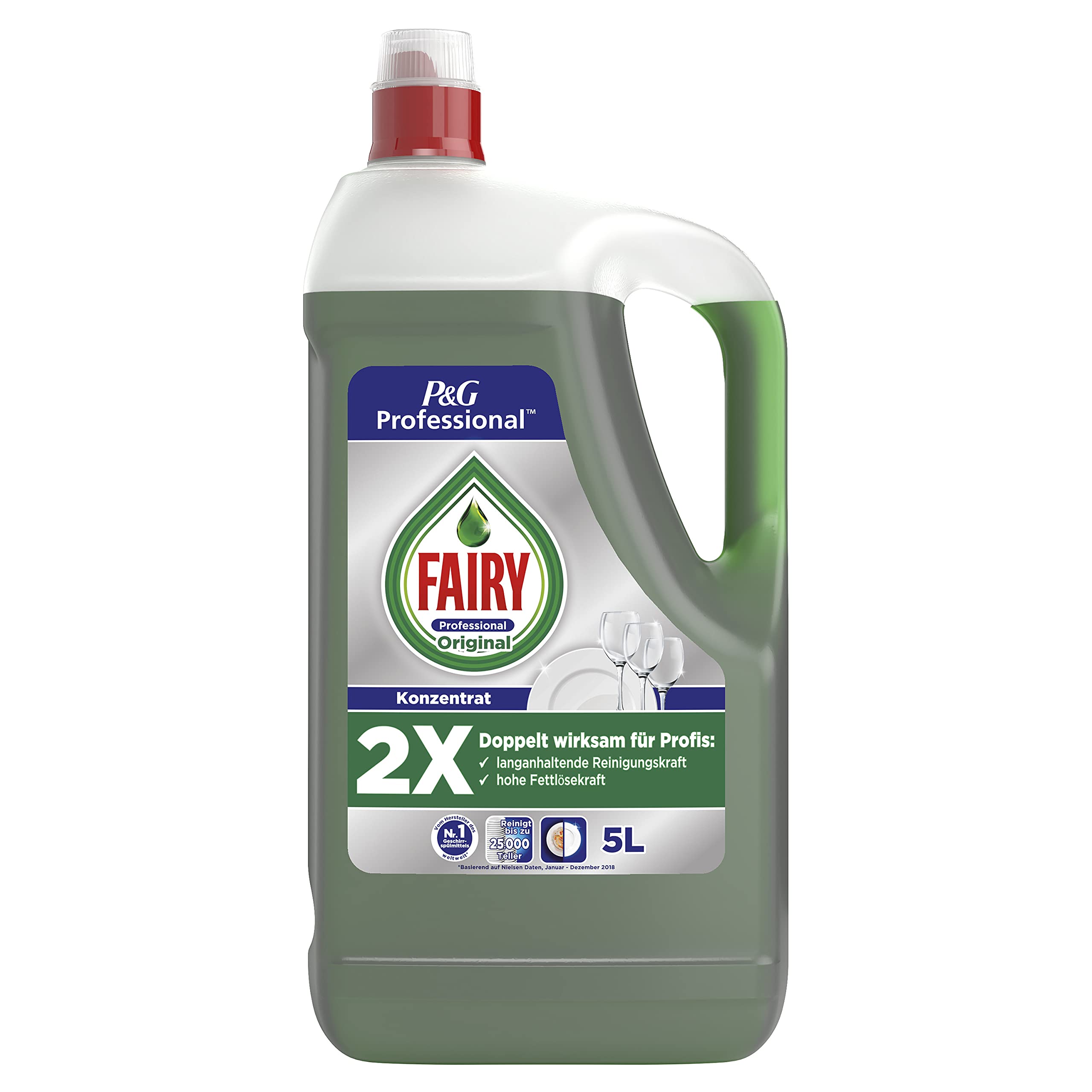 Detergente para lavavajillas profesional original Fairy, 2 x 5 litros