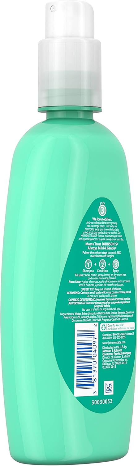 Johnson's Baby No More Tangles Detangling Spray, 10 Ounce : Health & Household