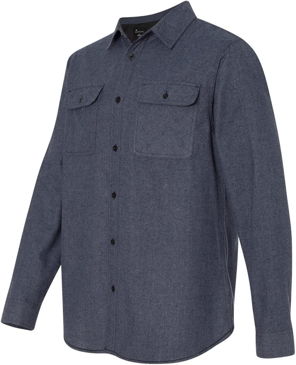 Burnside Mens Long Sleeve Solid Flannel Button Down Shirt B8200: Clothing