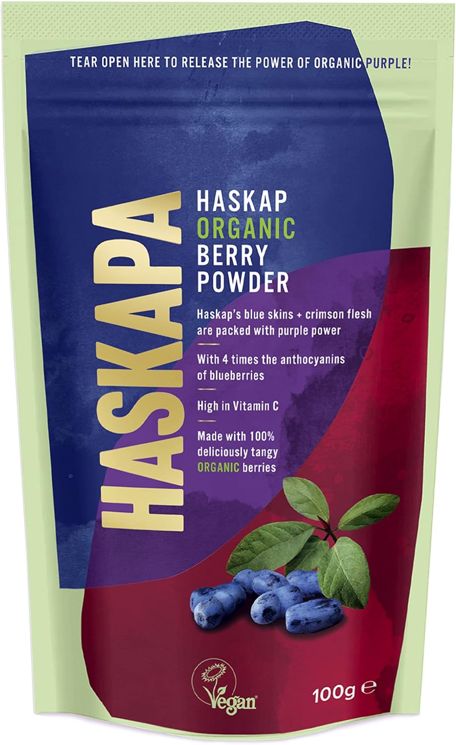 Haskapa Organic Super Berry Powder 100 Natural Vegan Organic