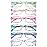 Henotin 6-Pack Reading Glasses Blue Light Blocking Anti Eyestrain Computer Reading Glasses for Women and Men Readers (Mix Color-D, 1.75, Diopters)