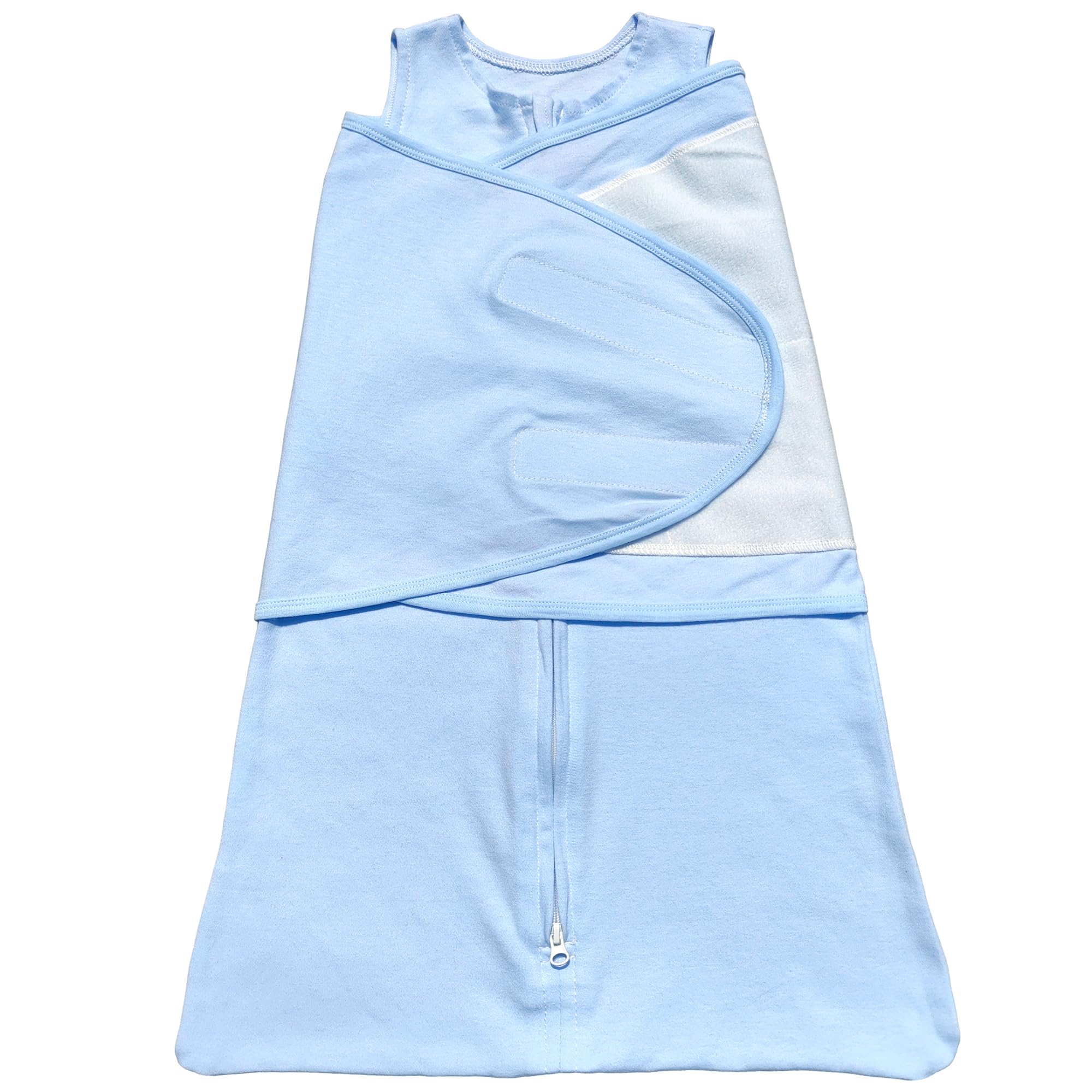 Enrich YLife Baby Swaddle Sack, Adjustable for Startle Reflex, Cotton, 2-Way Zipper for Easy Diaper Changes, Swaddle Bag Swaddle Wrap for Babies 3-6