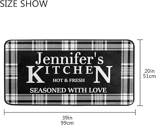 Miniatura 3 de Alfombras de cocina personalizadas con diseño de búfalo blanco, antideslizantes, acolchadas, antifatiga, para baño, cuarto de servicio, estar parado