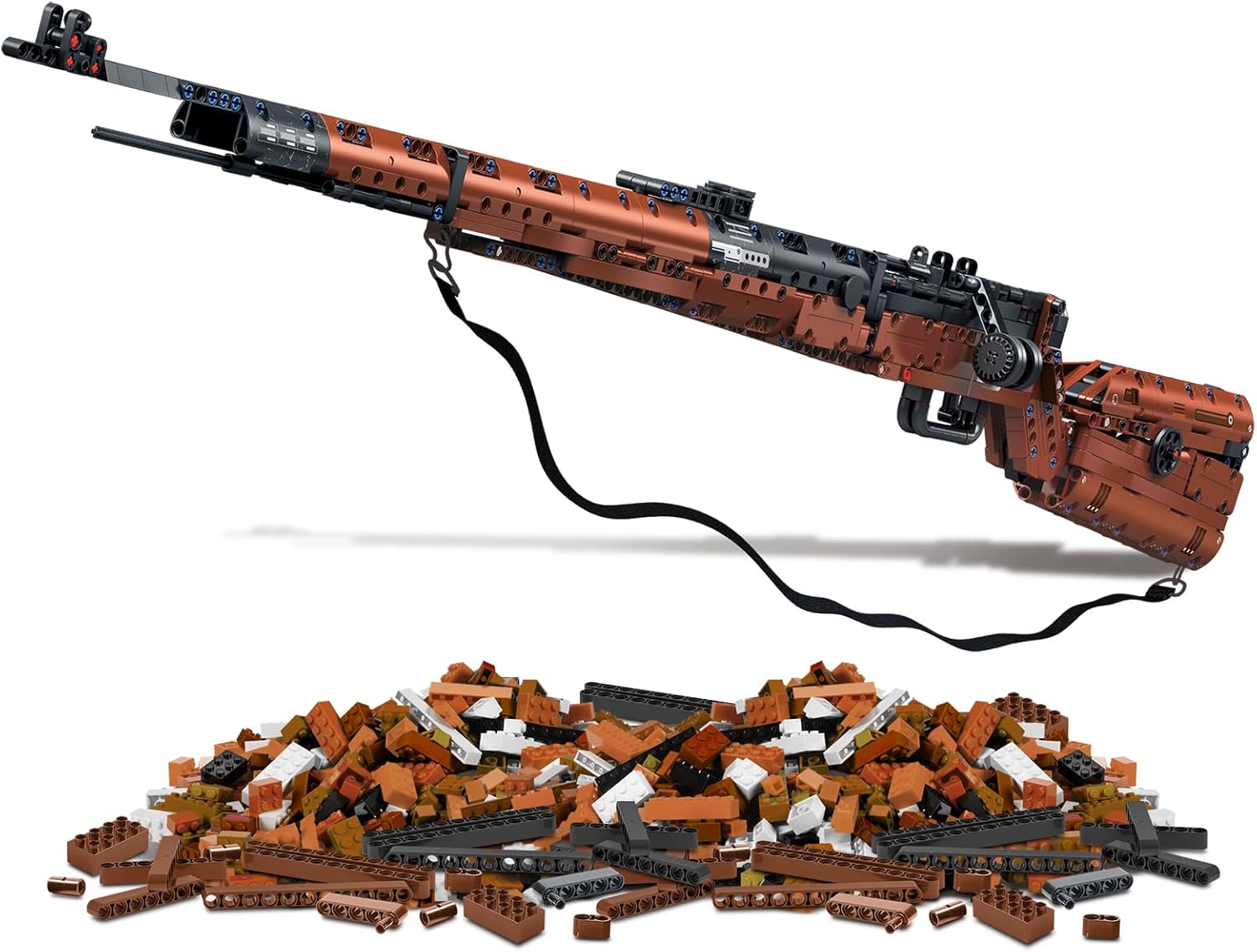 Amazon.com: Lrure Building Blocks Gun Sets, 1:1 98K DIY Assembling Army ...