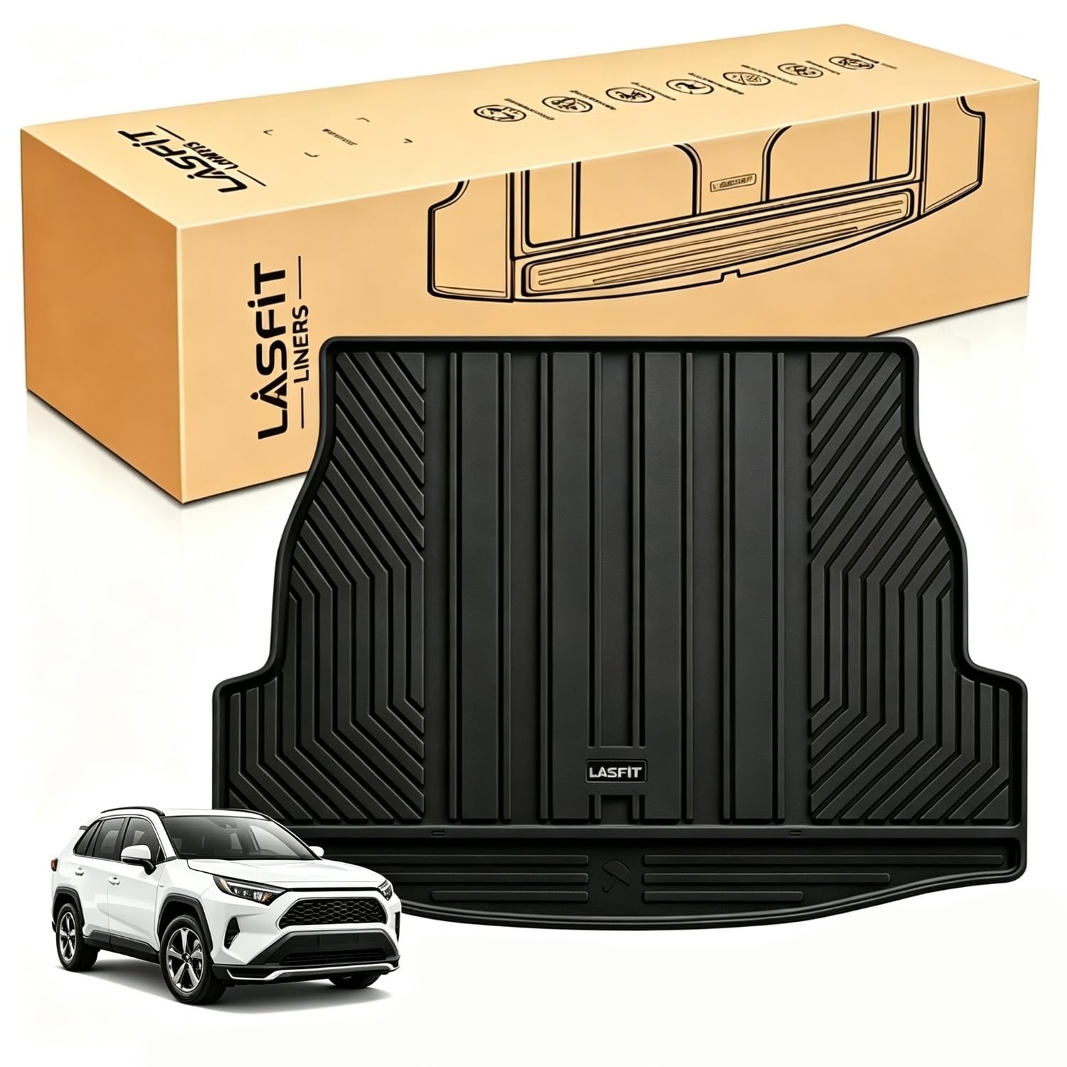 LASFIT Cargo Trunk Mat for Toyota RAV4 2019-2025 (Include Hybrid)