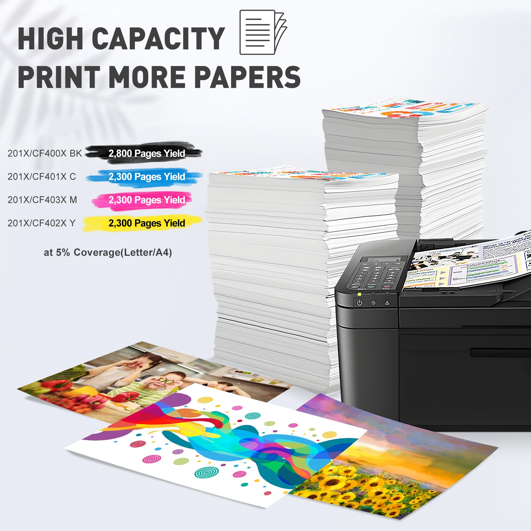 201X CF400X toner zamiennik do HP 201X CF400X CF401X CF402X CF403X toner kompatybilny z HP Color LaserJet Pro M252dw M252n MFP M277dw M277n M274n M277c6 (4 sztuki)