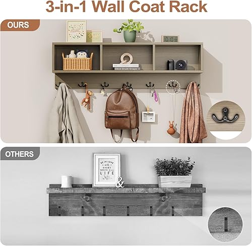 Miniatura 10 de Juego de banco de zapatos de 39 pulgadas con caja superior abatible y 2 cajones, banco de entrada con almacenamiento de zapatos, banco de entrada 7