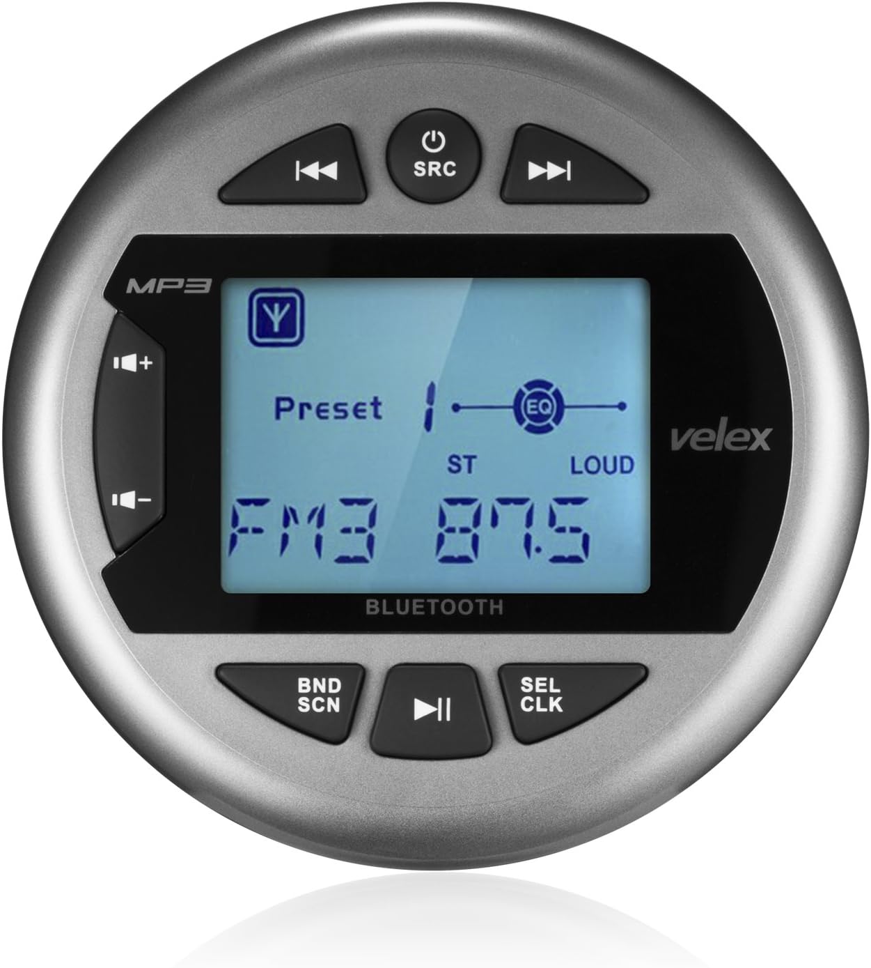 Velex Water Resistant Gauge Multimedia Player, Receiver, with Audio Streaming, 2.4" Positive Display