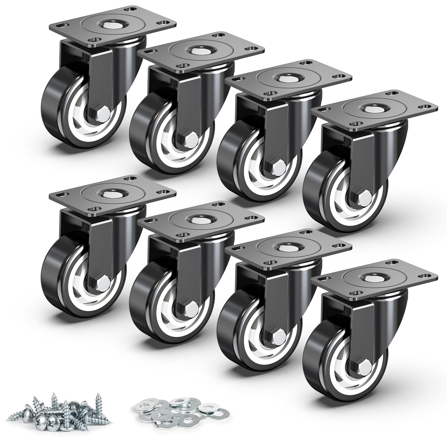 Heavy Duty Swivel Casters - 600 LBS Capacity -9 Heavy Duty Swivel Casters - 600 LBS Capacity -9