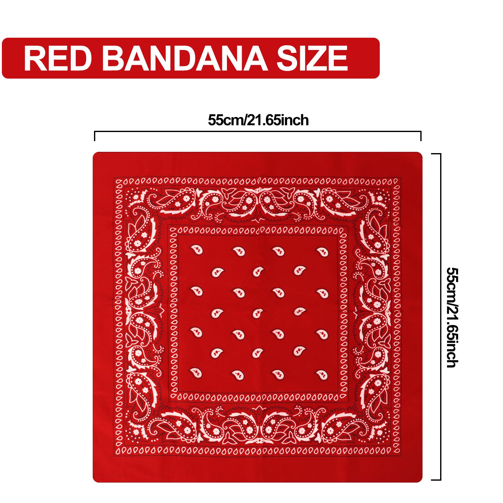 sularpek Bandana, Bandana dla kobiet i mężczyzn, szal z wzorem paisley, uniseksowe szale, szale z wzorem paisley na głowę, szale na włosy, szale na nadgarstek, szale dla motorzystów (55 x 55 cm