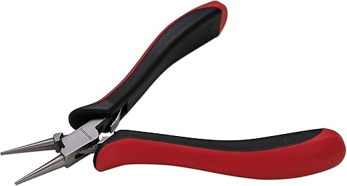 Miniatura 3 de The Beadsmith Platinum Series - Alicates alemanes de punta redonda, 4.75 pulgadas (4.724 in) con cabeza de acero pulido, mango ergonómico de agarre