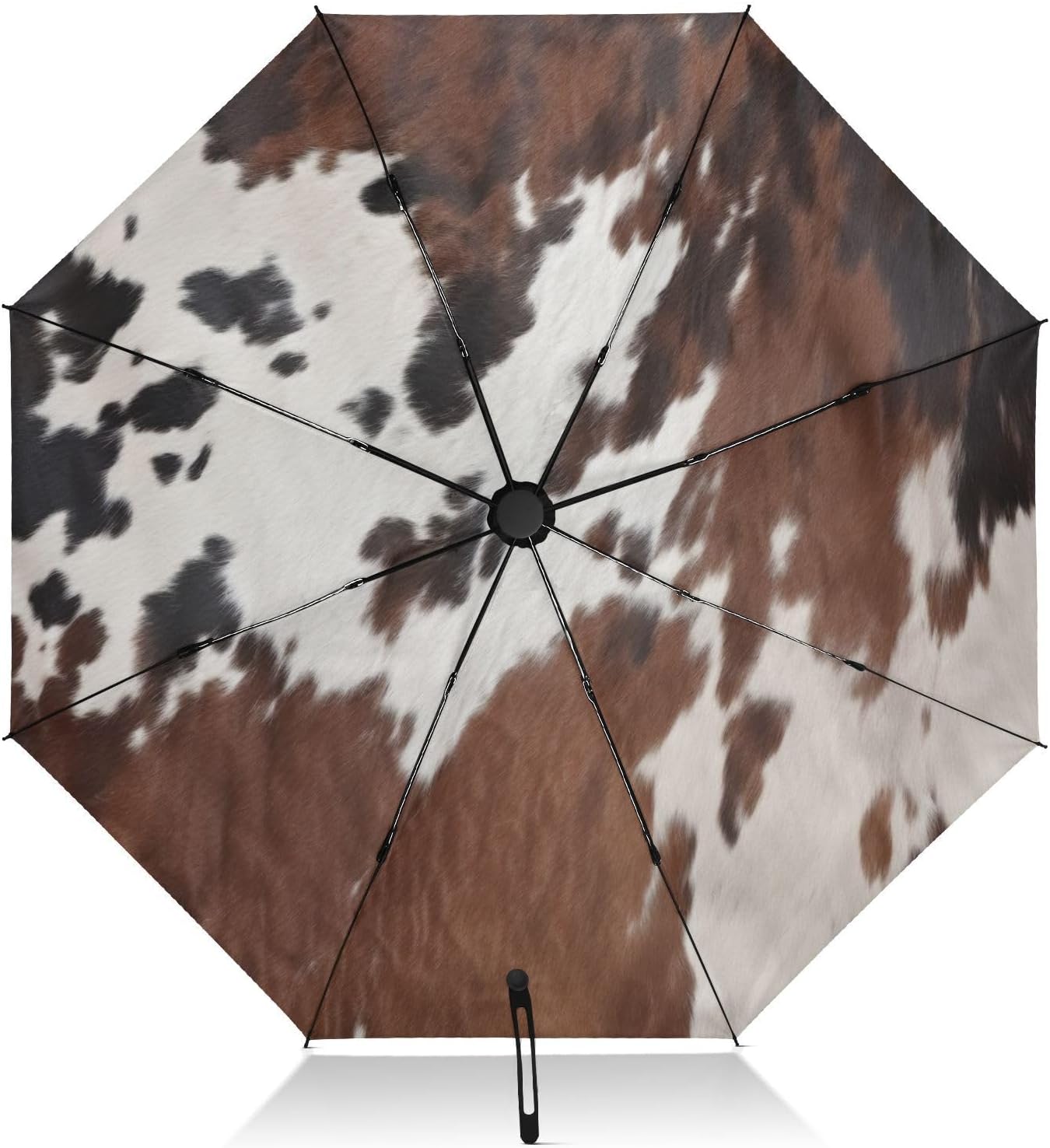Large Windproof Umbrella Auto Open Folding Umbrella, 8 Ribs Rain Proof Reverse Umbrella for Travel Golf-(Blue Sky Clouds (1))