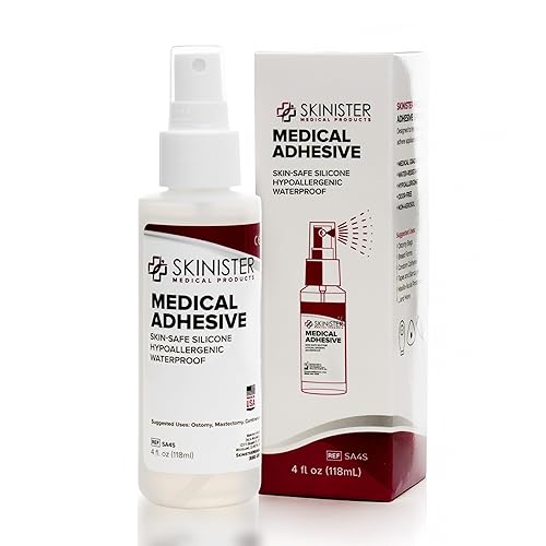 Skinister Medical Adhesive Spray | Silicone Skin Glue for Ostomy Bags, Breast Forms, Condom Catheters, Prosthetics, SFX | 4oz - 4oz