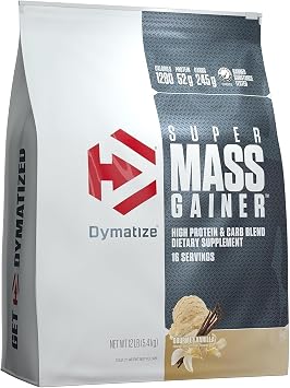 Dymatize Super Mass Gainer Protein Powder, Gourmet Vanilla 12LB