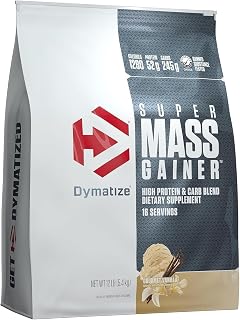 Dymatize Super Mass Gainer Protein Powder, Gourmet Vanilla 12LB [海外直送品]