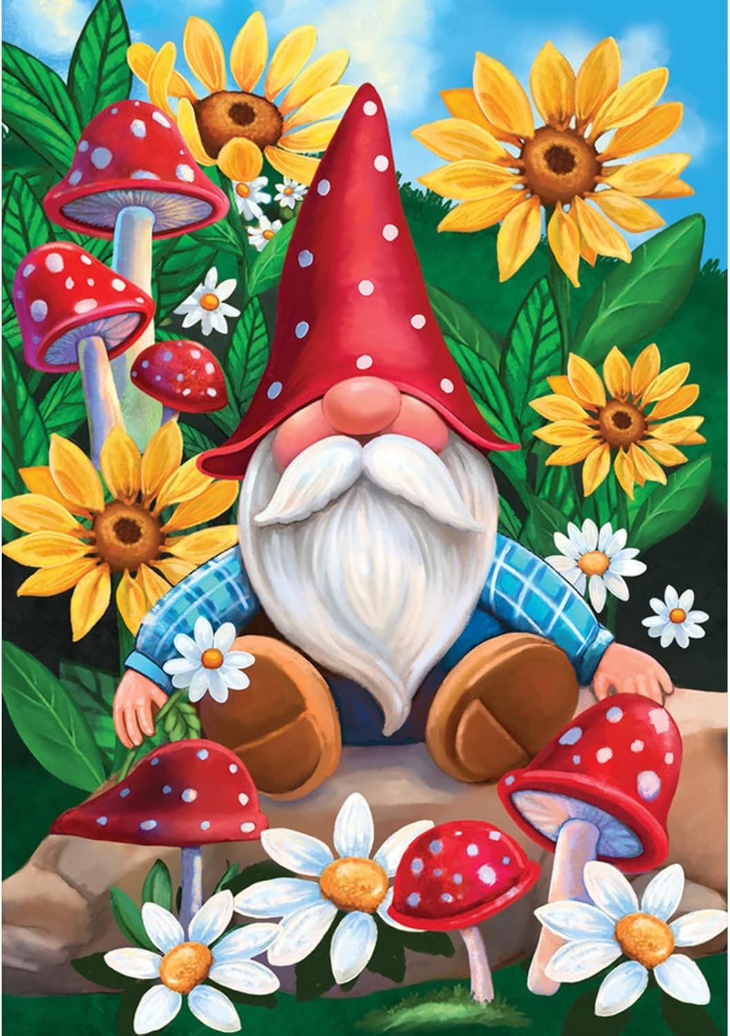 NAIMOER Tre Gnomi Diamond Painting Kit per Adulti Completo 5D