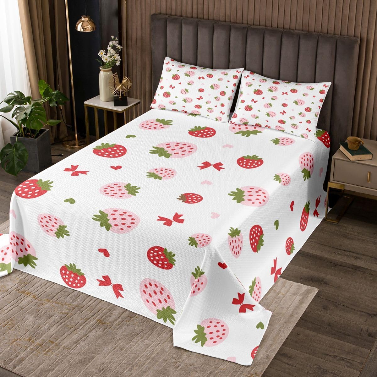 jejeloiu Blue White Bow Bedspread Quilts Cute Bowknot Coverlet Set Queen Size for Kids Boys Girls Fairy Princess Quilted Coverlet for All Season with 2 Pillowcases Microfiber