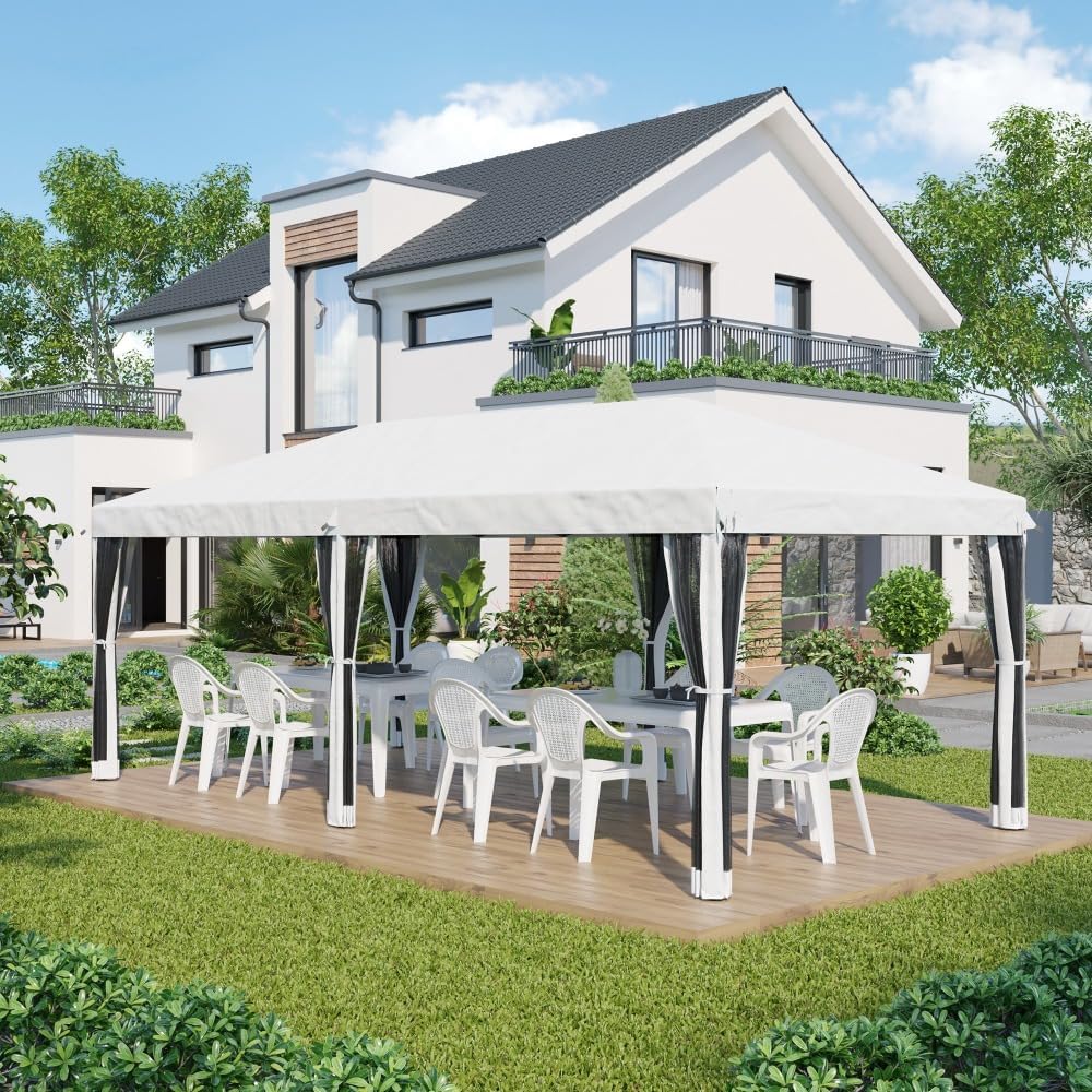 Pop Up Canopy Tent with Mosquito Netting for Outdoor Shade and Insect Protection