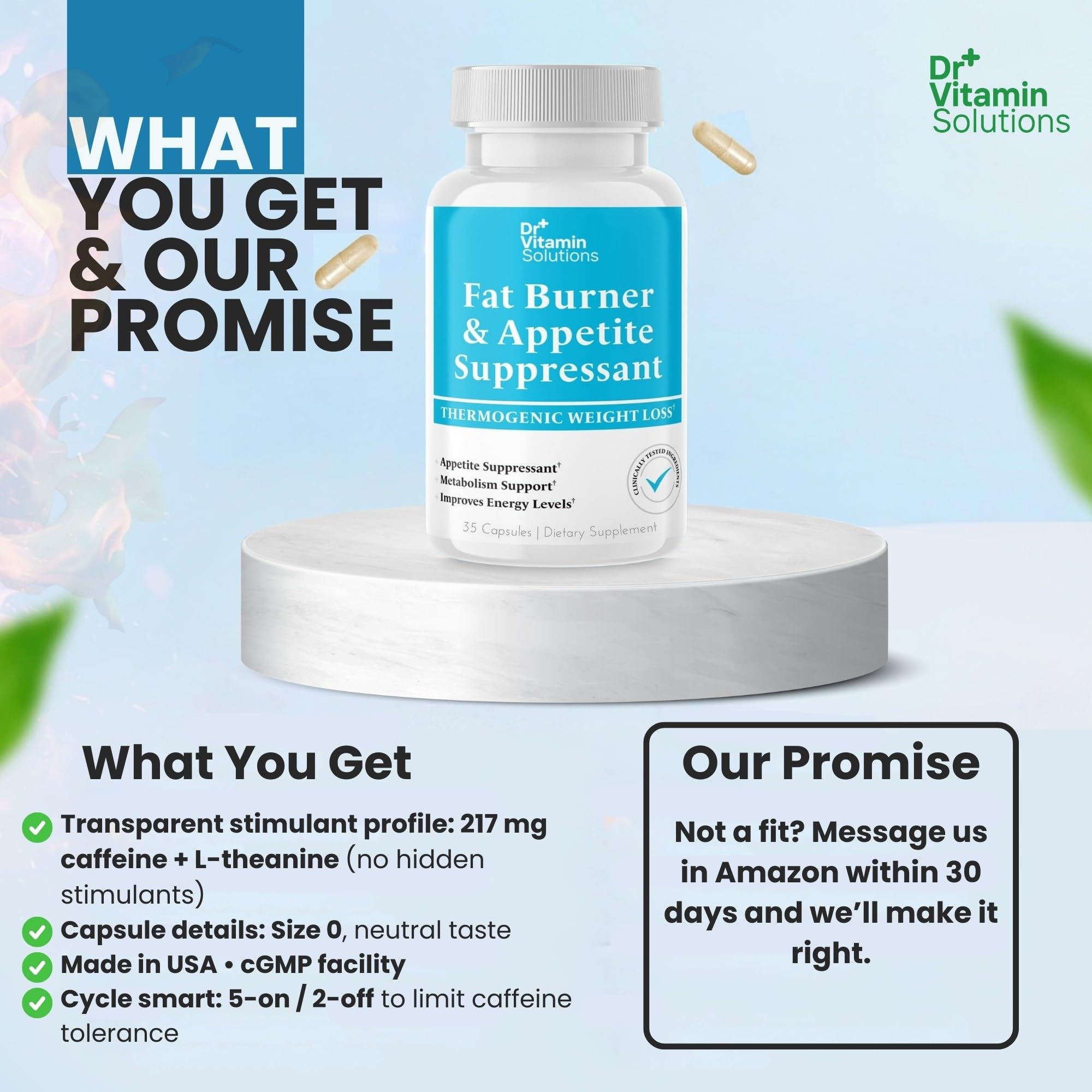 Fat Burner & Appetite Suppressant - Weight Loss Diet Aid for Women & Men — Amazon image 4