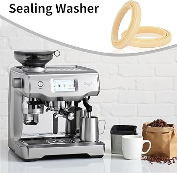 2 Pack Coffee Machine Group Head Seal Gasket, 54mm Silicone Steam Ring Replacement for Breville Sage Espresso Machine 500 810 870 875 878 880, Brew Grouphead Gasket Seal Accessories Compatible