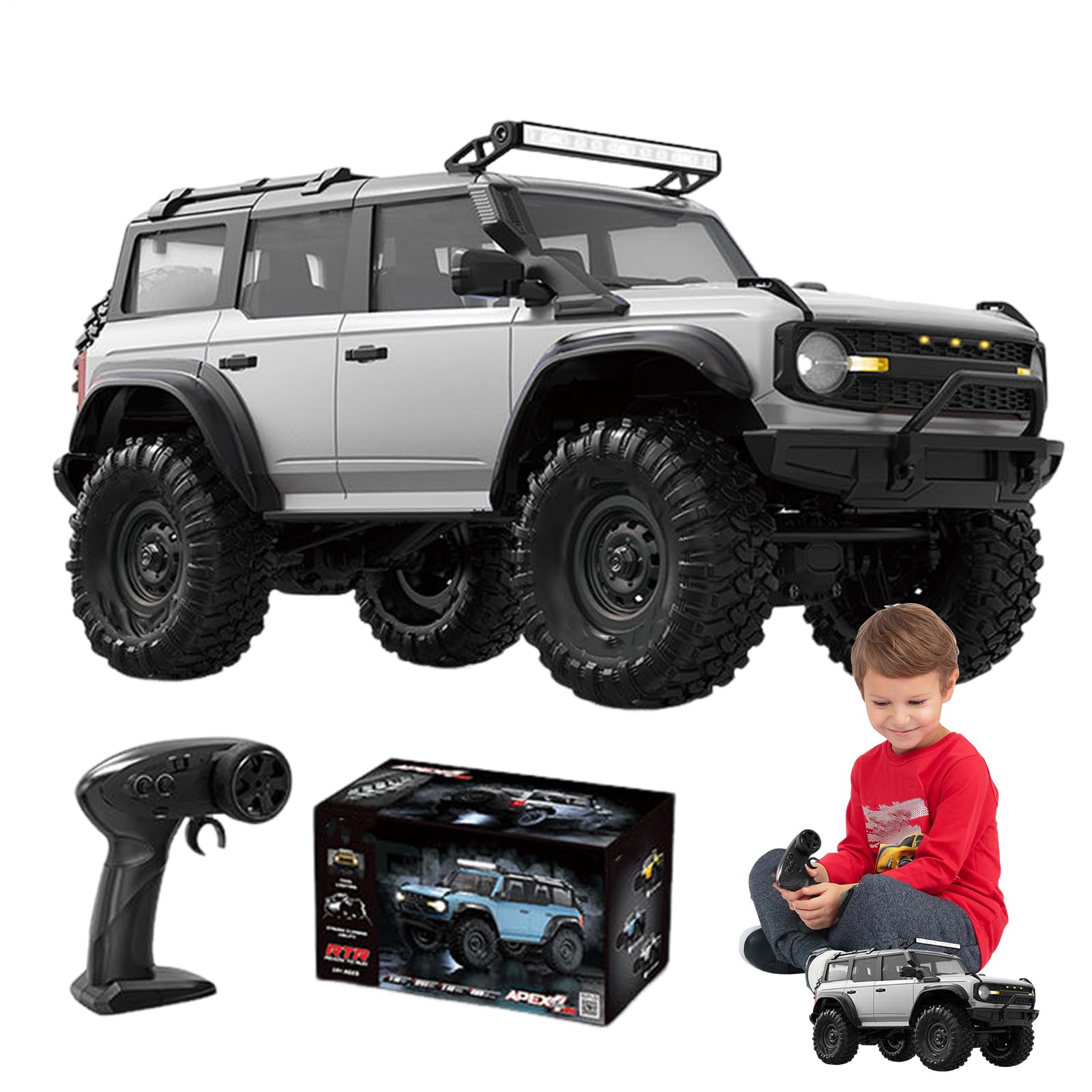 Auto RC Per Ragazzi Camion Crawler Fuoristrada 2,4 GHz | Veicolo Fuoristrada Radiocomandato 1 16 Per Bambini, Ragazzi, Ragazze, Adulti, All'aperto, Feste, Compleanni,