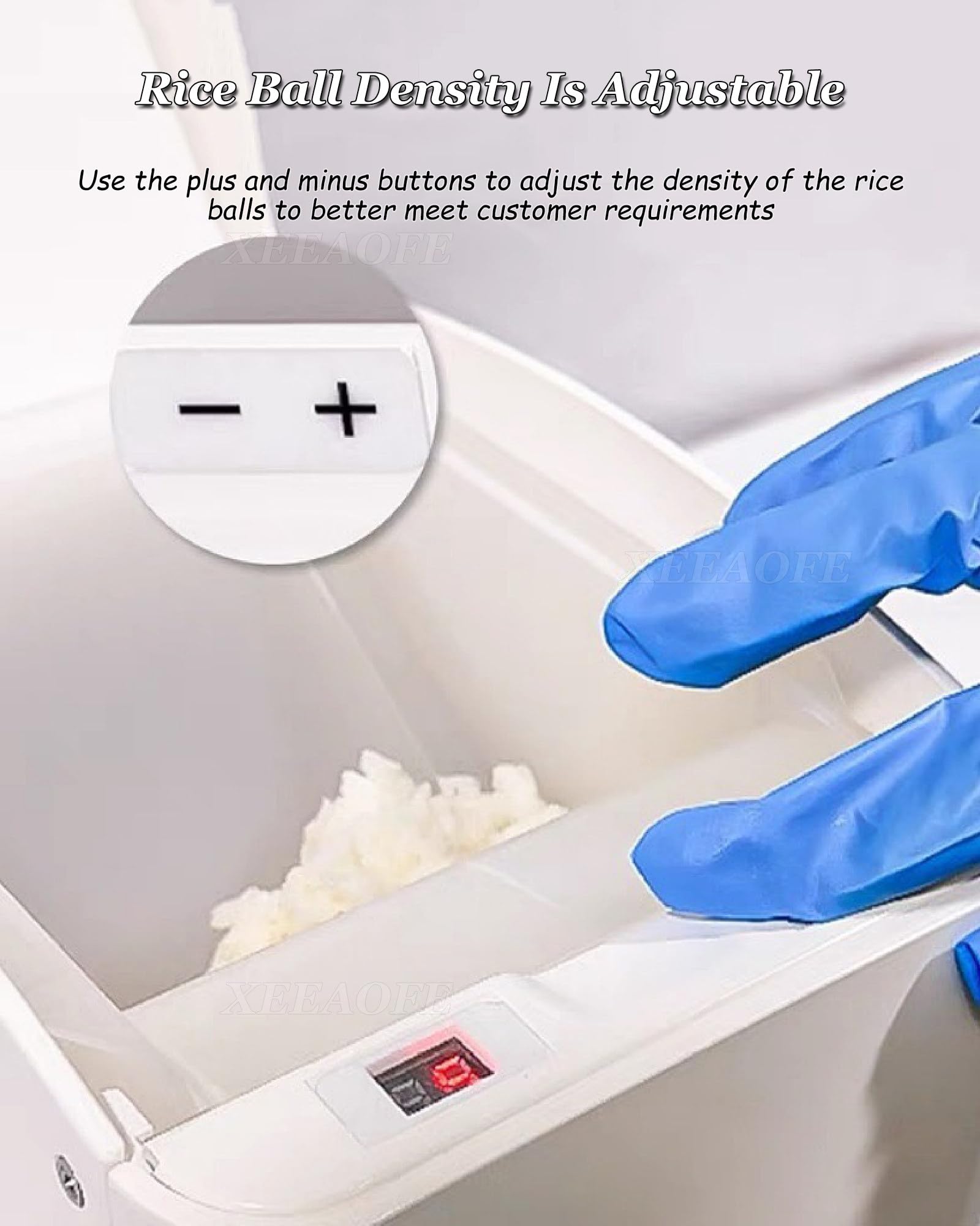 Macchina automatica per sushi, macchina per sushi con stampi per una facile preparazione del sushi, capacità 1200 pezzi/h, include stampi da 16/18/20/22/24 g, kit per la preparazione del sushi