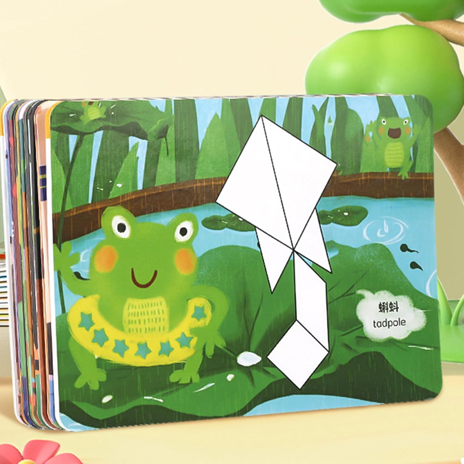 Pattern Blocks,Magnetic Learning Activities,Geometric Puzzle | for Kids Ages 3+ Girls Boys Kindergarten Preschool Home School Math Class