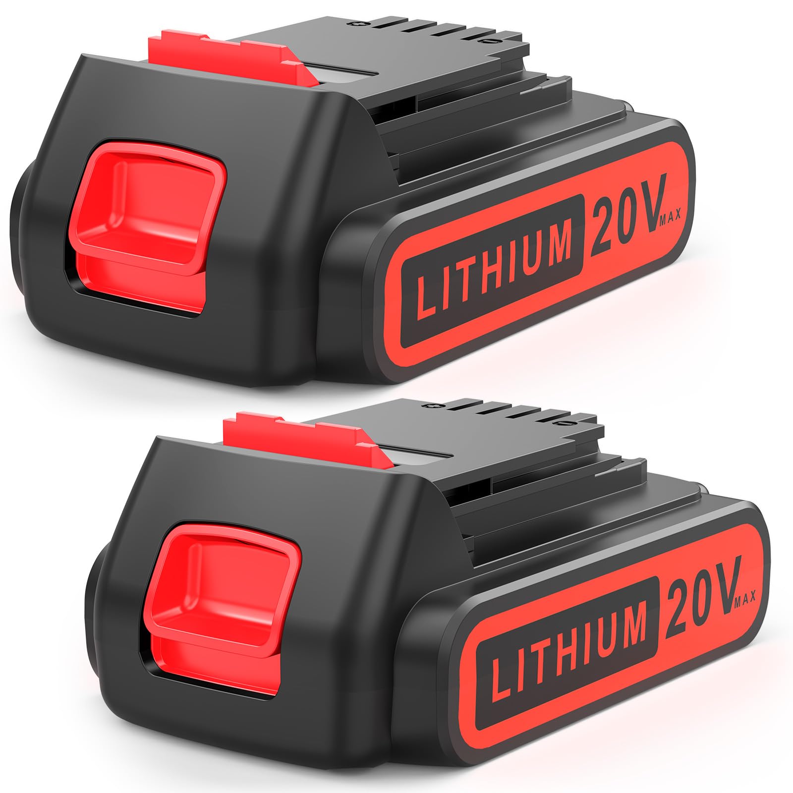2 Packs 20V Max 3500mAh Battery Compatible for Black+Decker 20V Battery LBX4020 LBXR20 LB…
