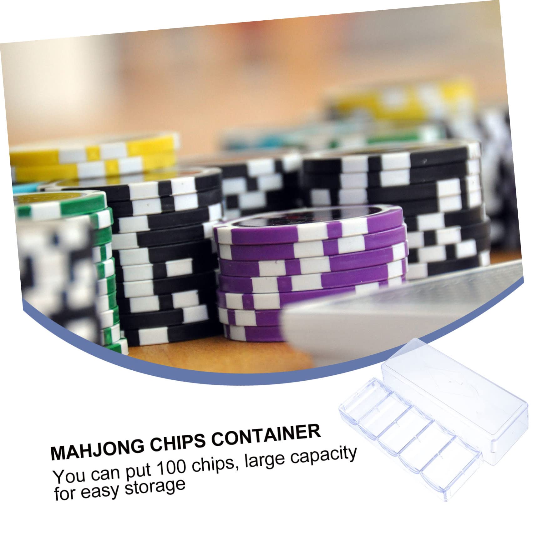Totority Game Chip Storage Box Mahjong Chips Organizer Pp Small Container Portable Organizer
