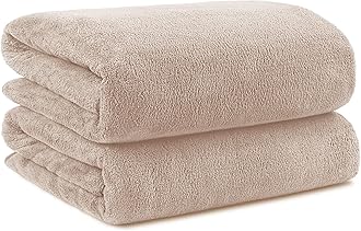 Orighty Microfiber Bath Towels Pack of 2(27'' x 54'') - Soft Feel, Highly Absorbent, Quick Drying for Body, Sport, Yoga, SPA, Fitness - Brown