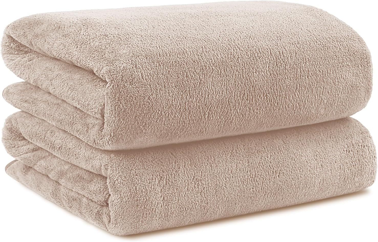 Microfiber Bath Towels Pack of 2(27'' x 54'') - Soft Feel, Highly Absorbent, Quick Drying for Body, Sport, Yoga, SPA, Fitness - Brown