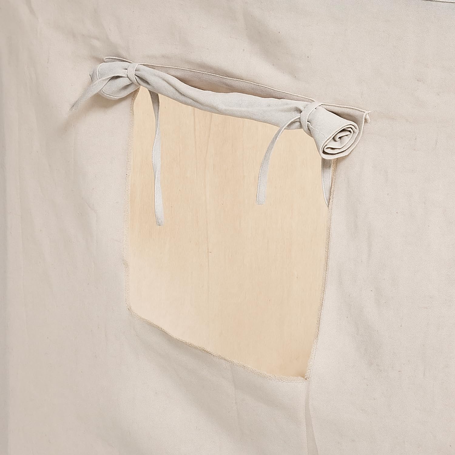 TIENDA EURASIA – Cabaña Infantil | Forma de Casita Diempi | Beige Claro | 77x77x115 cm | Lona de Algodón y Poliéster | Estructura de Madera de Pino | Fácil de Montar y Desmontar | Apta para Lavadora