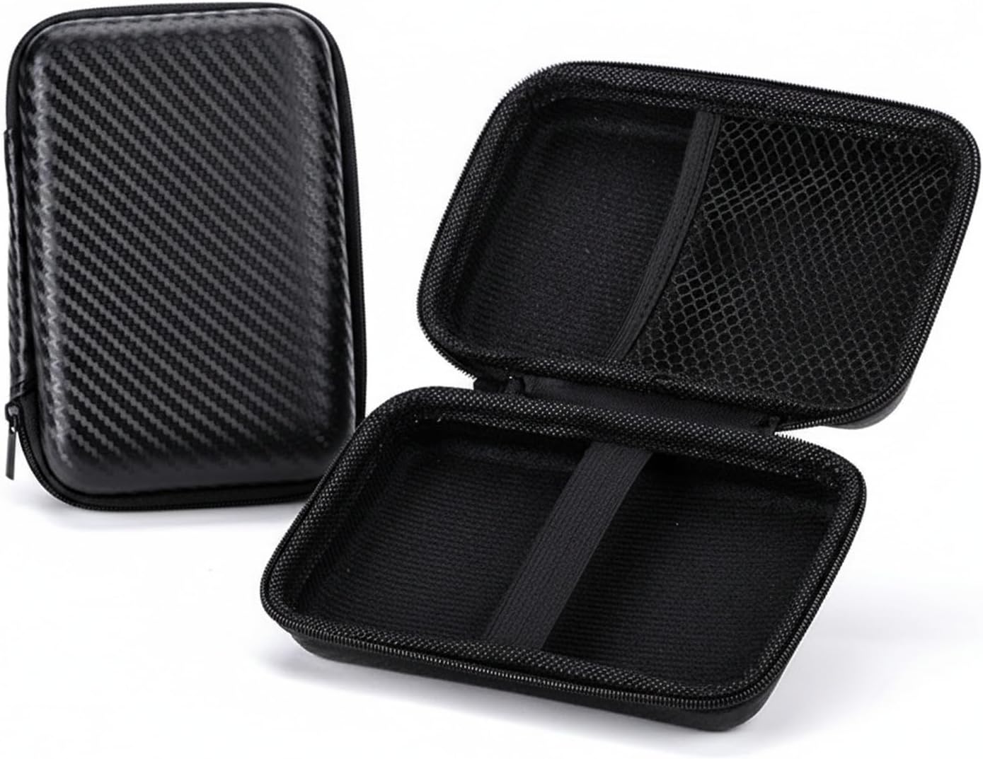 Hard Shell EVA Storage Case with Velvet Lining for Small Electronics, Headphones, and Accessories